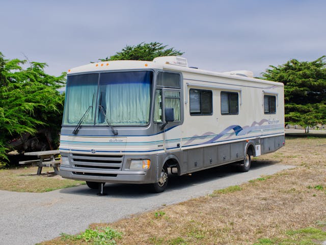 camper parked in a park